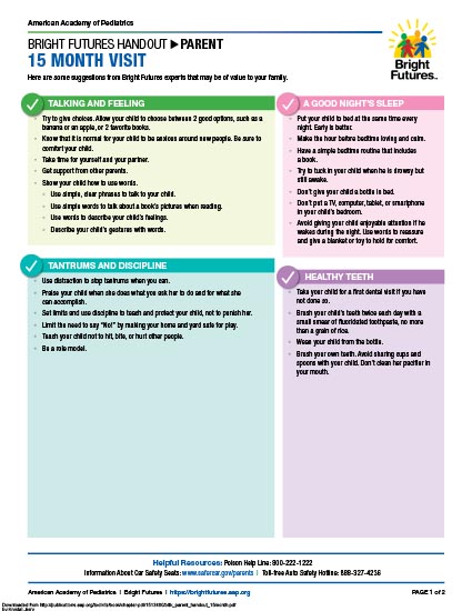 Bright Futures 15 Month Visit-1